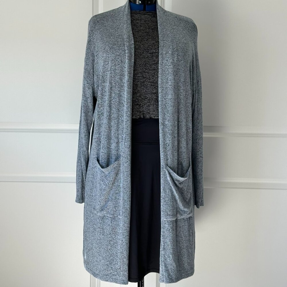 Westport, Grey Duster Sweater, 2 front pockets, size XL